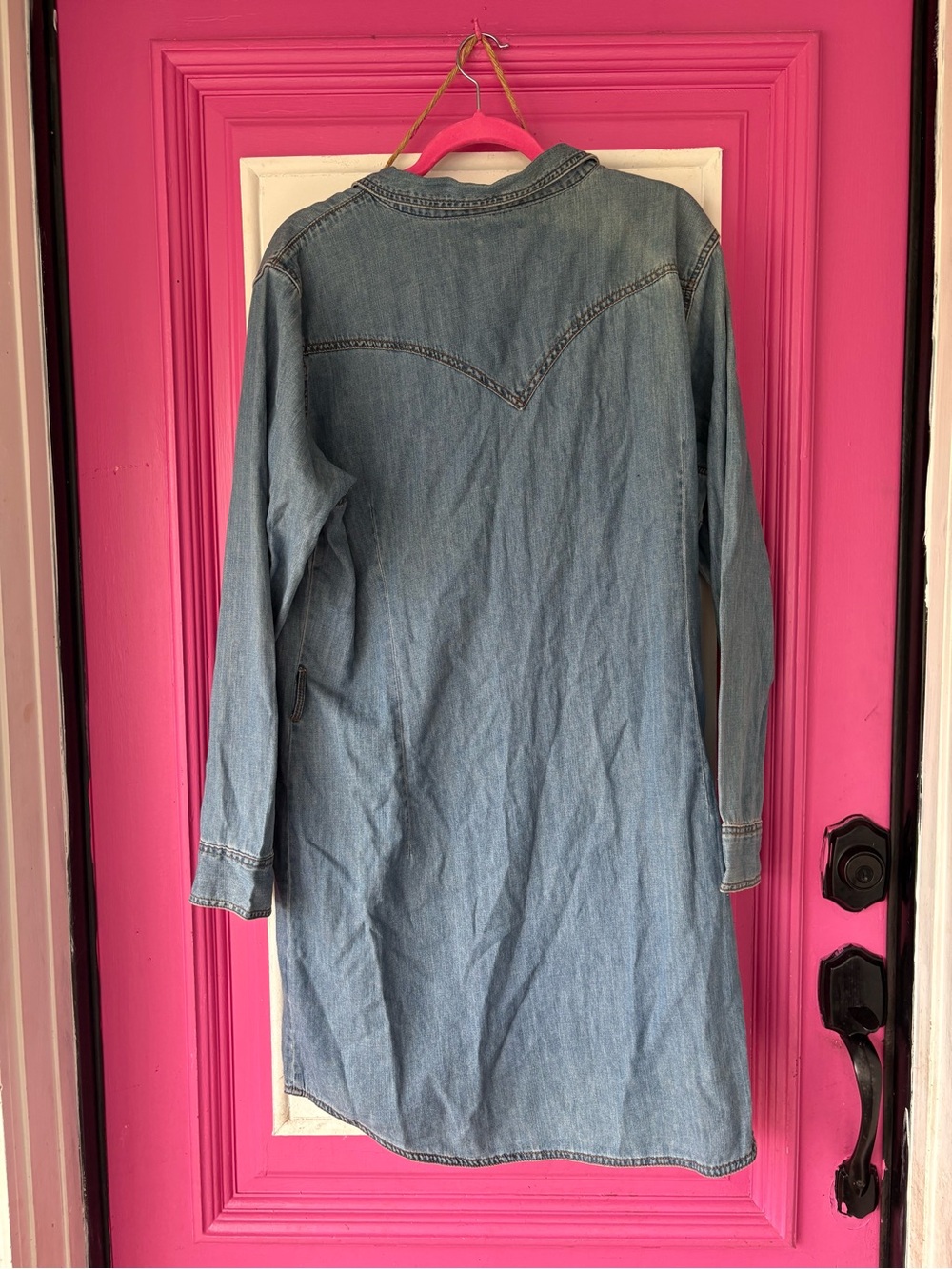 Wrangler Denim Midi Shirt Dress - Light Blue - Picture 7 of 8